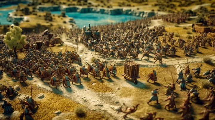The Battle of Marathon between Athens and Persia